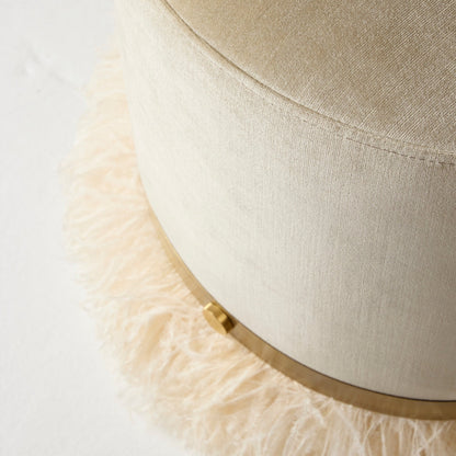 Ngala Trading Co Ostrich Fluff Pouf