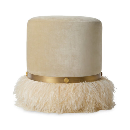 Ngala Trading Co Ostrich Fluff Pouf