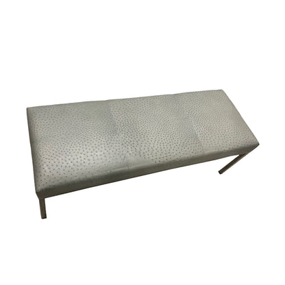 Moomoo Designs Ostrich Leather Bench