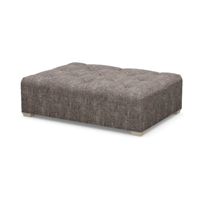 Paul Robert 60 Wide Tufted Rectangle Cocktail Ottoman With Tapered Foot
