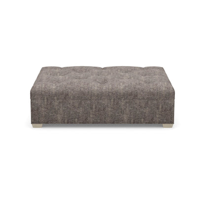 Paul Robert 60 Wide Tufted Rectangle Cocktail Ottoman With Tapered Foot