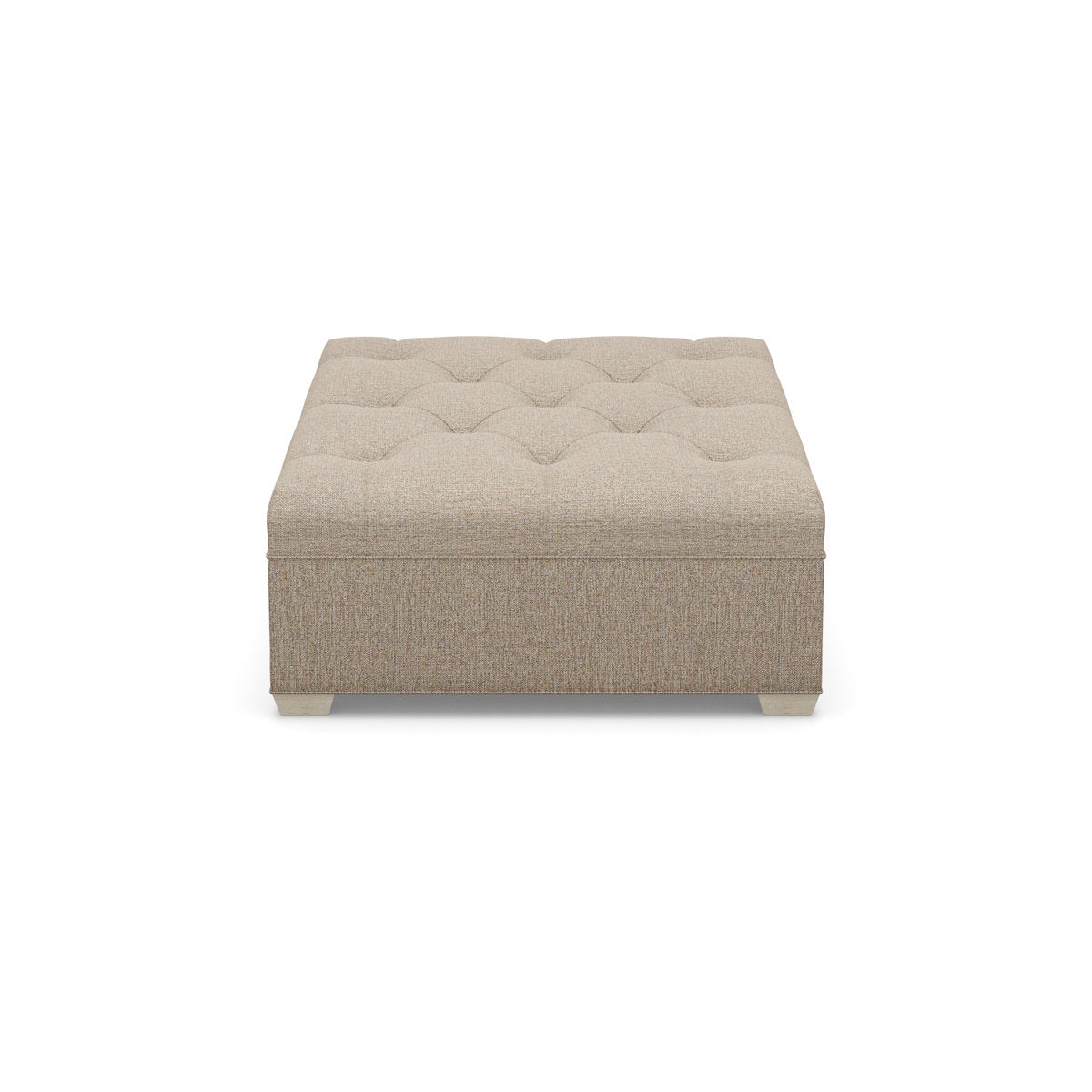 Paul Robert 60 Wide Tufted Rectangle Cocktail Ottoman With Tapered Foot