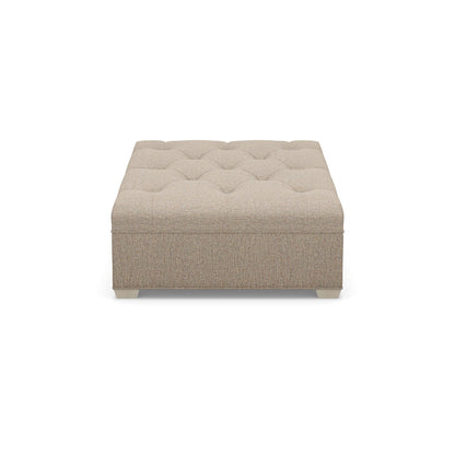 Paul Robert 60 Wide Tufted Rectangle Cocktail Ottoman With Tapered Foot