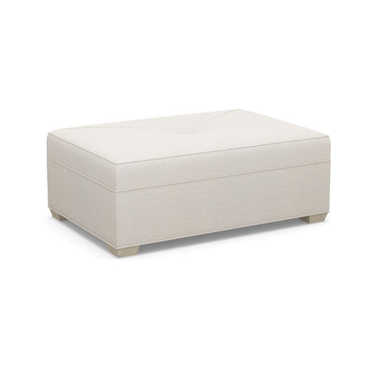 Paul Robert 54 Wide Rectangle Standard Ottoman With Tapered Foot
