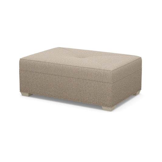 Paul Robert 54 Wide Rectangle Standard Ottoman With Tapered Foot