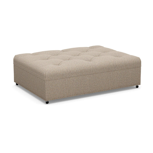 Paul Robert 60 Wide Tufted Rectangle Cocktail Ottoman With Caster