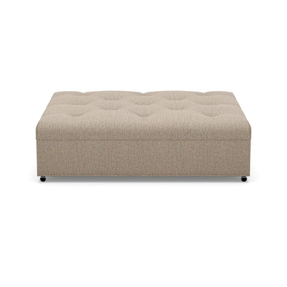 Paul Robert 60 Wide Tufted Rectangle Cocktail Ottoman With Caster