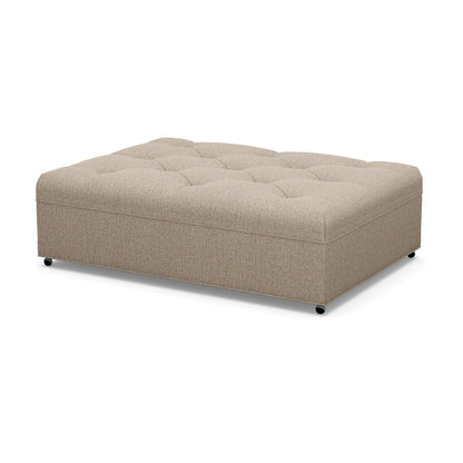 Paul Robert 60 Wide Tufted Rectangle Cocktail Ottoman With Caster