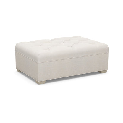 Paul Robert 54 Wide Tufted Rectangle Standard Ottoman With Tapered Foot