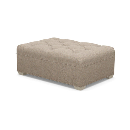 Paul Robert 54 Wide Tufted Rectangle Standard Ottoman With Tapered Foot