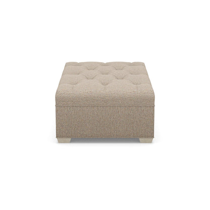 Paul Robert 54 Wide Tufted Rectangle Standard Ottoman With Tapered Foot