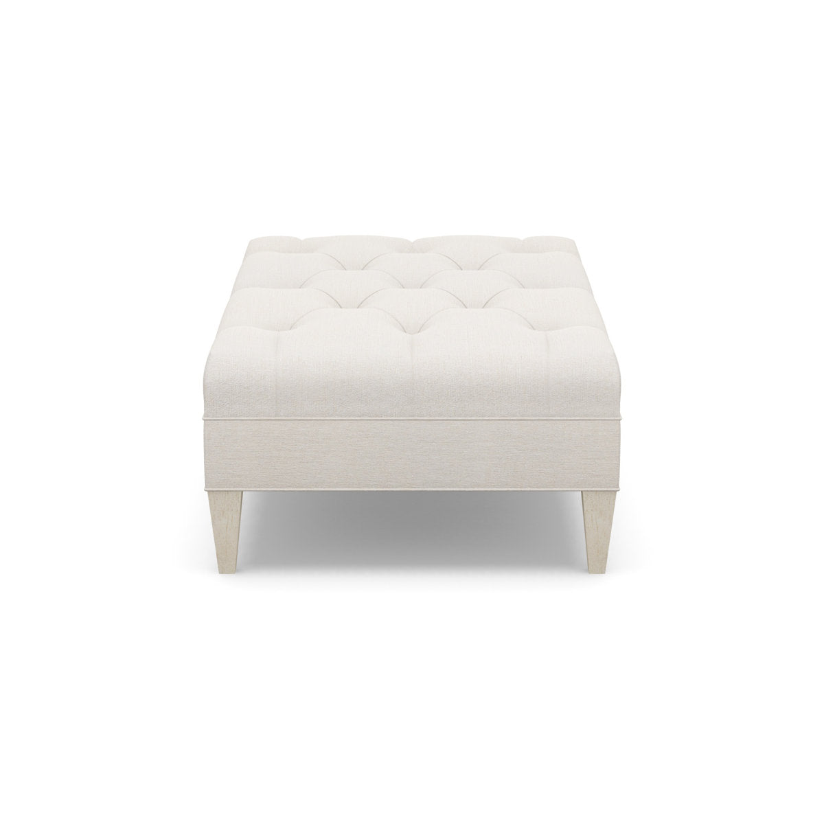 Paul Robert 54 Wide Tufted Rectangle Standard Ottoman With Tapered Leg