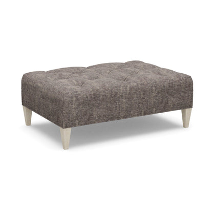 Paul Robert 54 Wide Tufted Rectangle Standard Ottoman With Tapered Leg