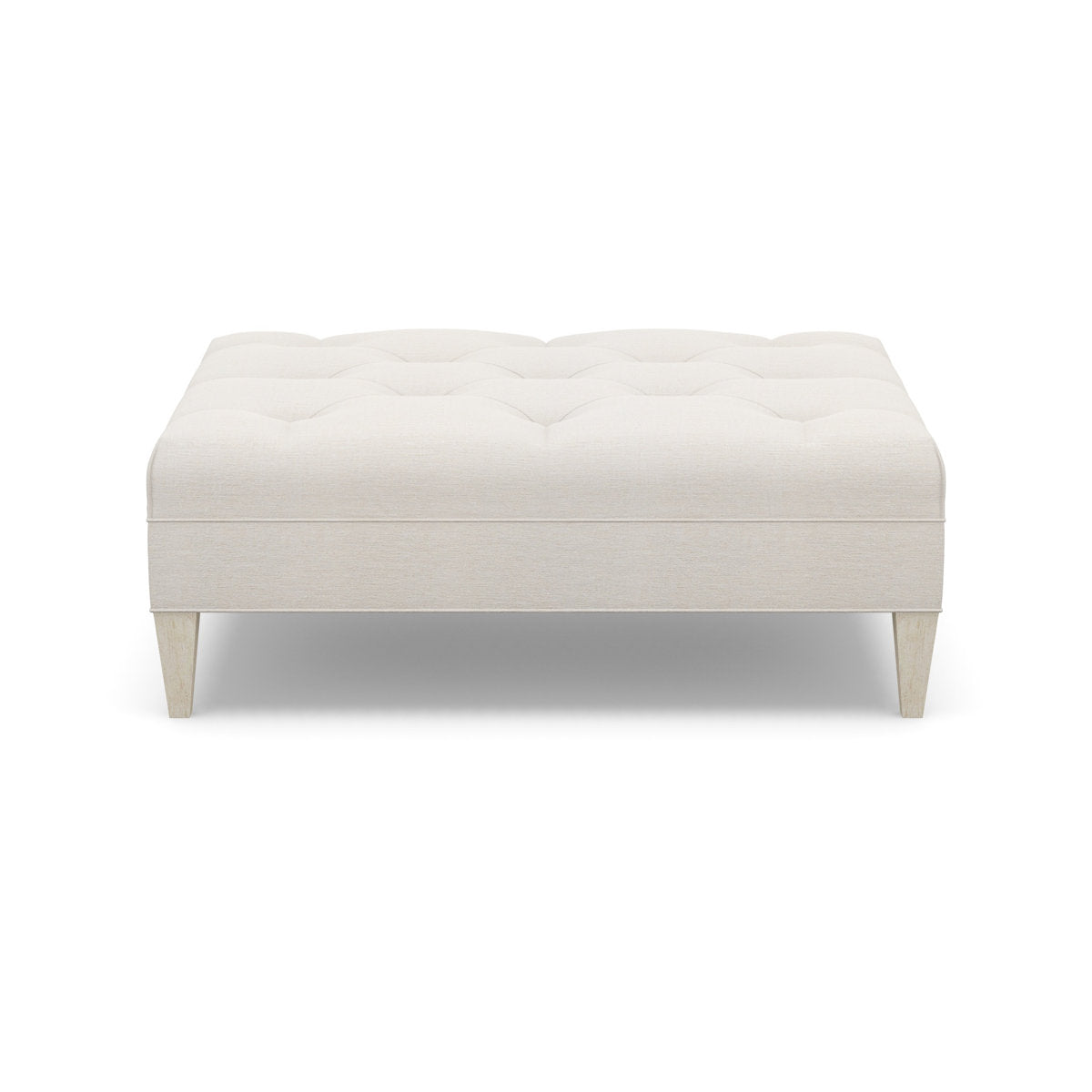 Paul Robert 54 Wide Tufted Rectangle Standard Ottoman With Tapered Leg