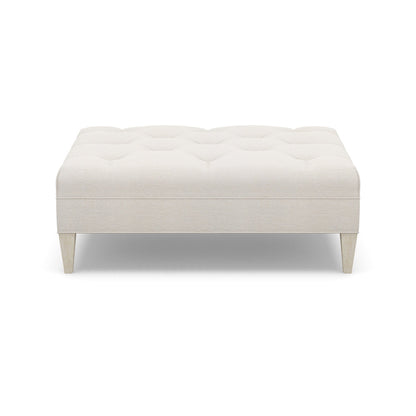 Paul Robert 54 Wide Tufted Rectangle Standard Ottoman With Tapered Leg