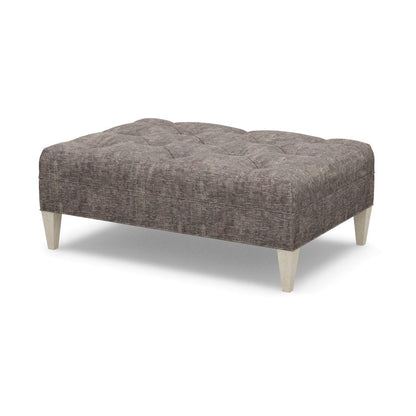 Paul Robert 54 Wide Tufted Rectangle Standard Ottoman With Tapered Leg