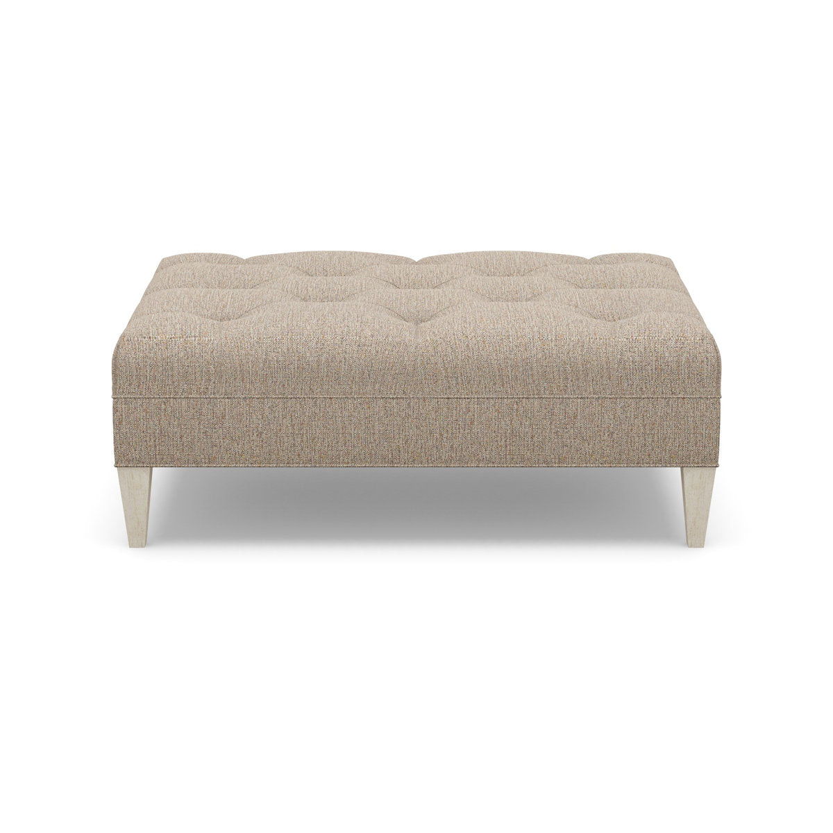 Paul Robert 54 Wide Tufted Rectangle Standard Ottoman With Tapered Leg
