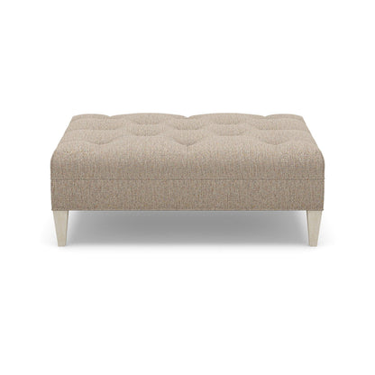 Paul Robert 54 Wide Tufted Rectangle Standard Ottoman With Tapered Leg
