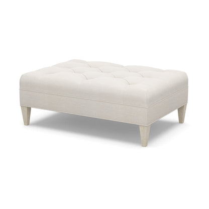Paul Robert 54 Wide Tufted Rectangle Standard Ottoman With Tapered Leg