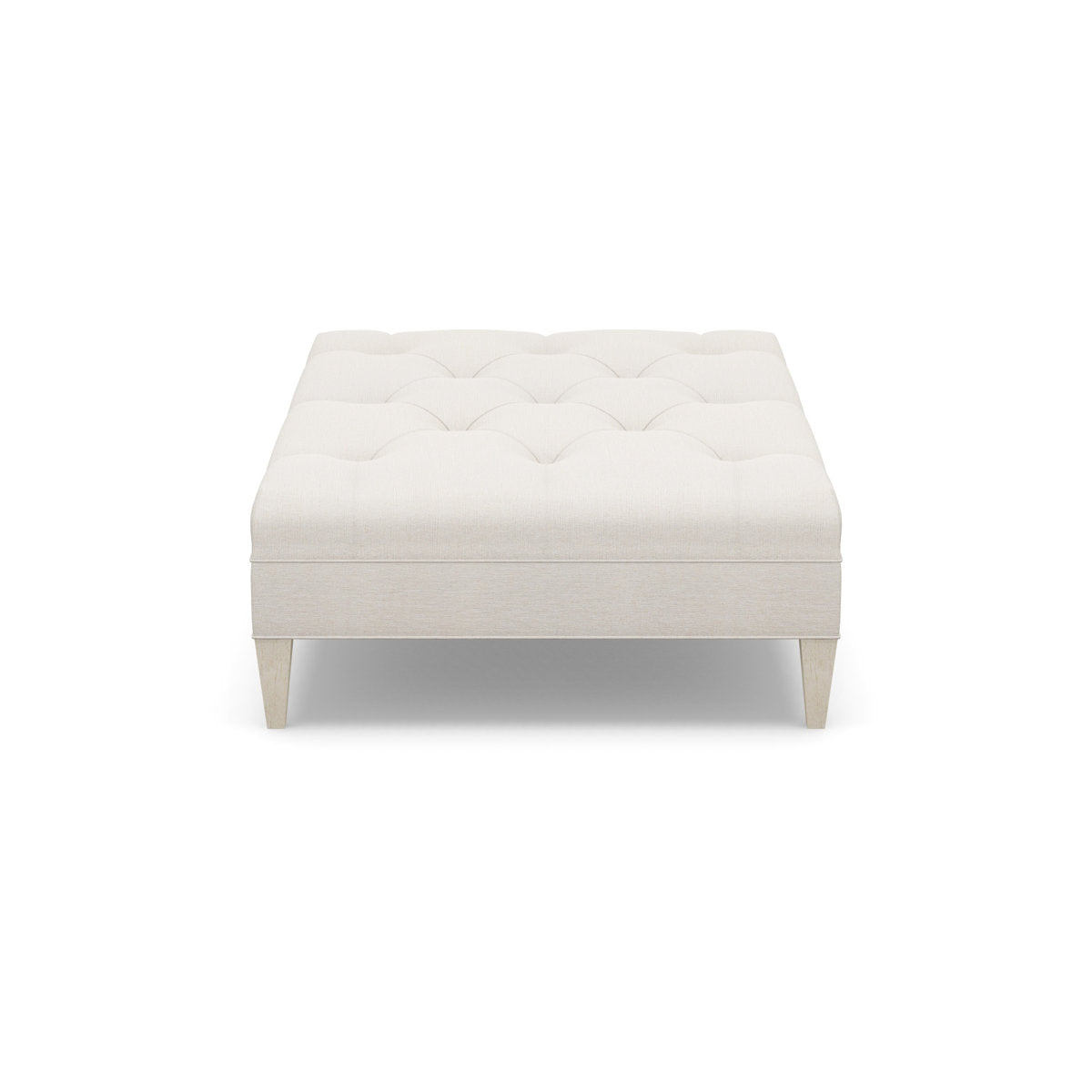 Paul Robert 60 Wide Tufted Rectangle Cocktail Ottoman With Tapered Leg
