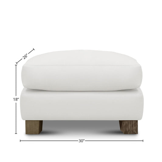 Gtxr Leather Galaxy 100 Top Grain Leather Modern Ottoman Footstool