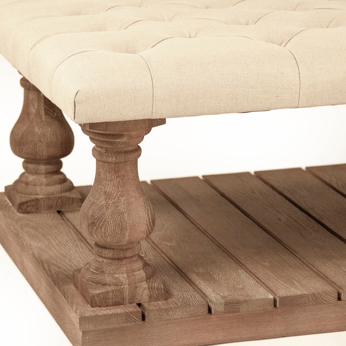 Zentique 55 Tufted Rectangle With Storage Ottoman