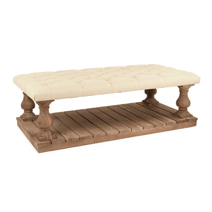 Zentique 55 Tufted Rectangle With Storage Ottoman