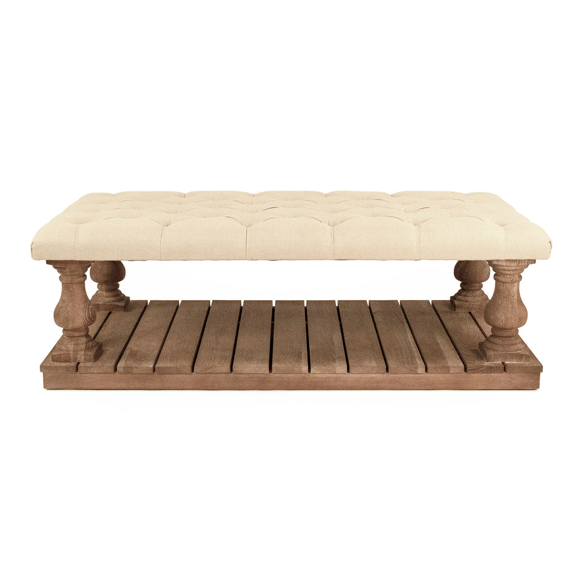 Zentique 55 Tufted Rectangle With Storage Ottoman
