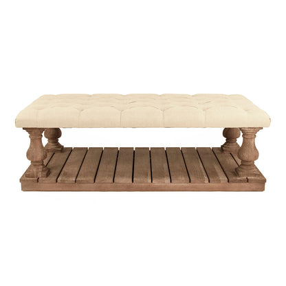 Zentique 55 Tufted Rectangle With Storage Ottoman