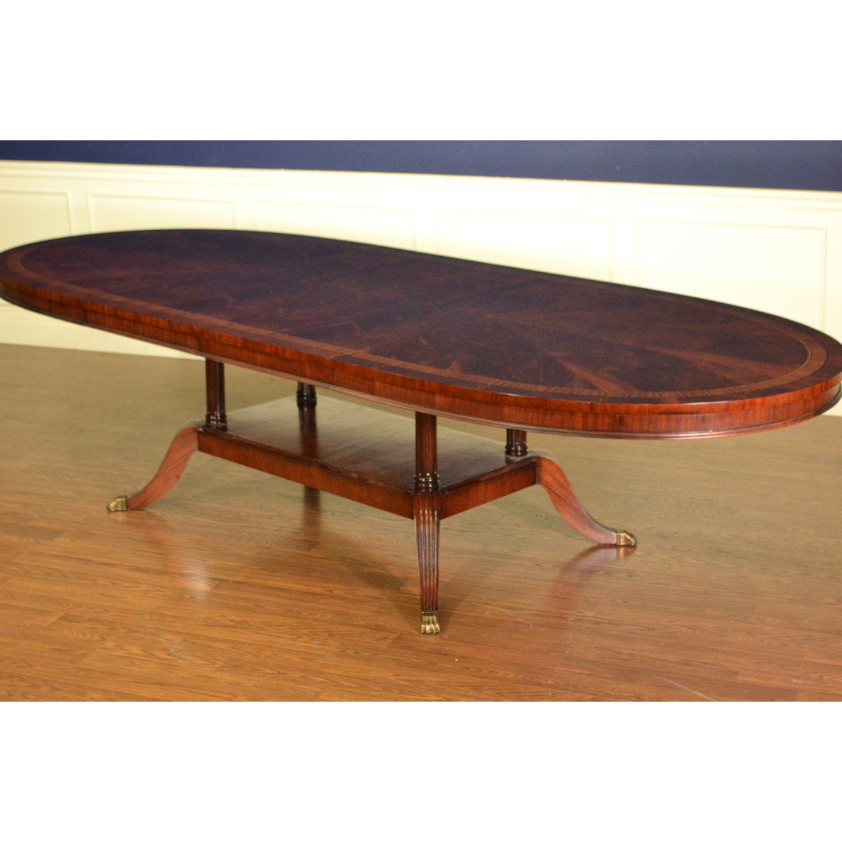 Leighton Hall Furniture Extendable Pedestal Dining Table