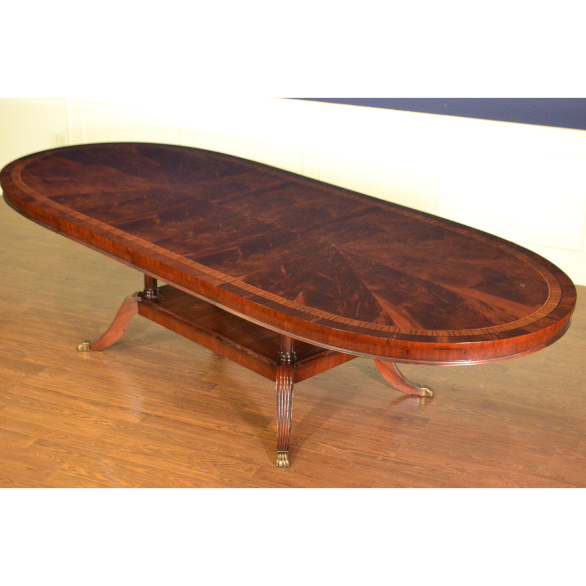 Leighton Hall Furniture Extendable Pedestal Dining Table