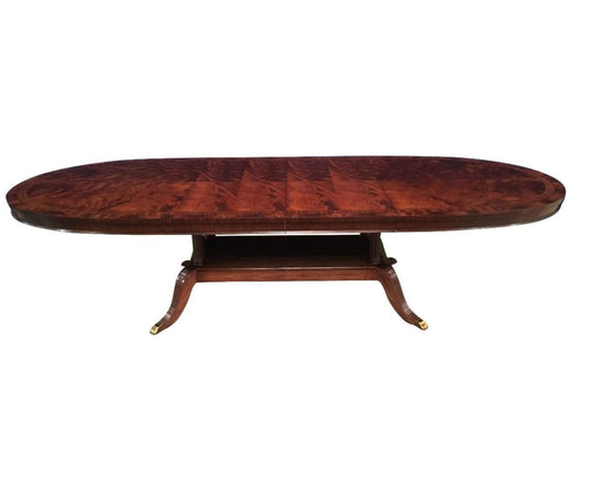 Leighton Hall Furniture Extendable Pedestal Dining Table