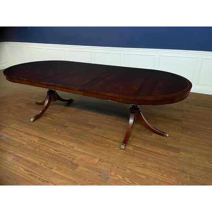 Oval Mahogany Wood Dining Table