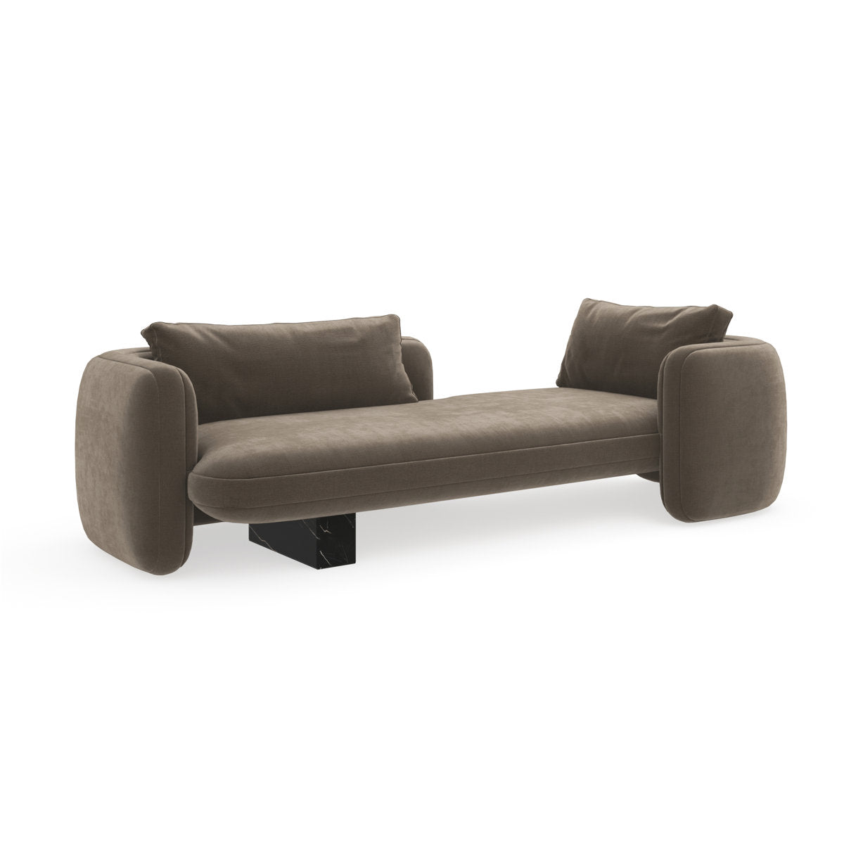 Overlap Velvet Chaise Lounge