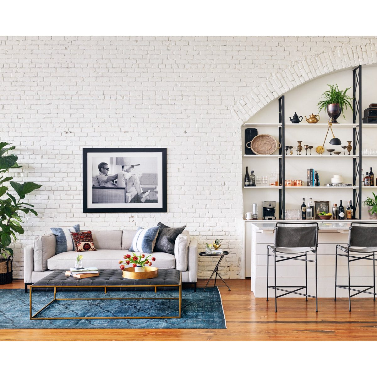 Four Hands Oxford 63 Wide Ottoman
