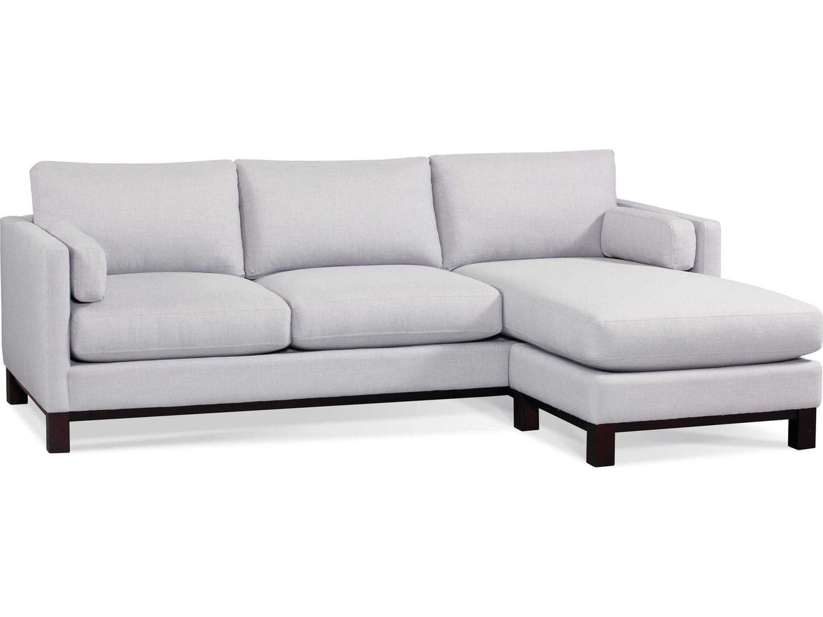 Bailey Sectional Sofa Chaise with Bolster Pillows
