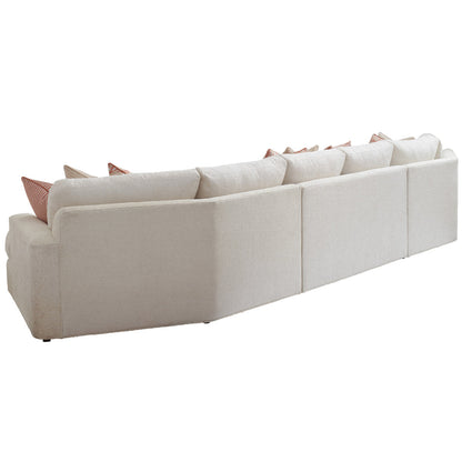 Palm Desert Lansing 3 - Piece Curved Upholstered Corner Sectional