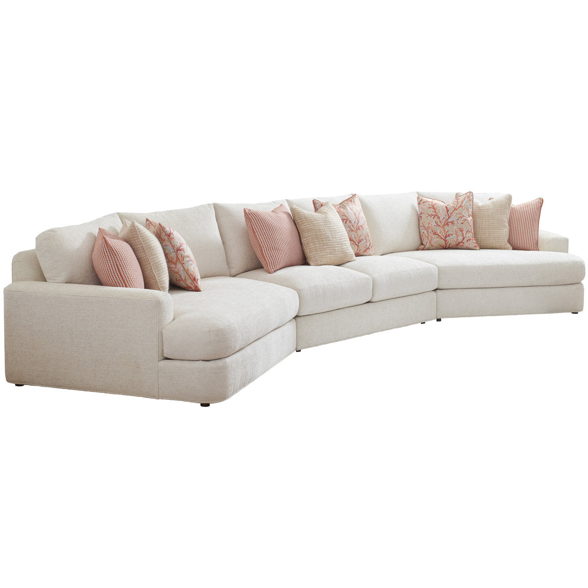 Palm Desert Lansing 3 - Piece Curved Upholstered Corner Sectional