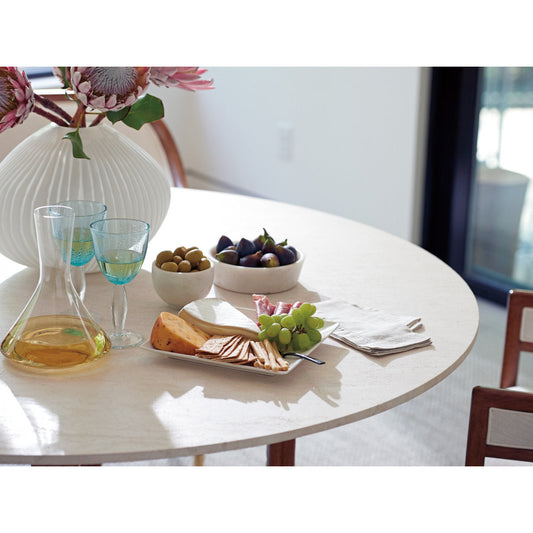 Palm Desert Woodard Marble Top Dining Table