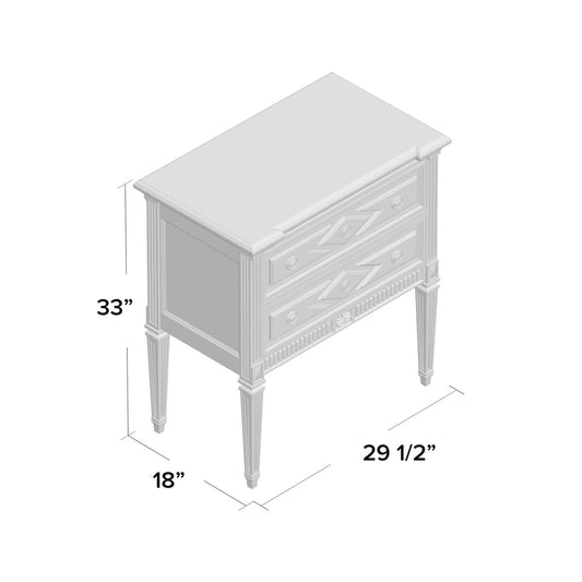 Modern History Home Paris 2 Drawer Accent Chest