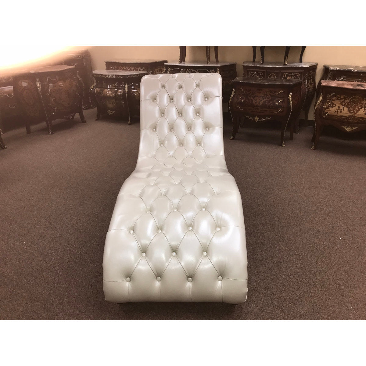 Paul Leather Chaise Lounge