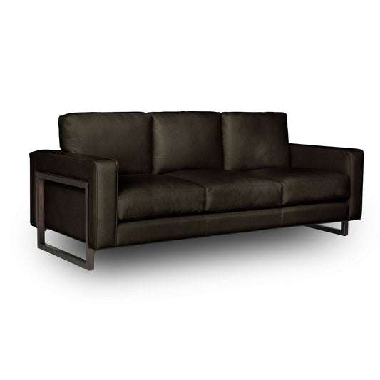 Eleanor Rigby Penelope 84 Genuine Leather Square Arm Sofa
