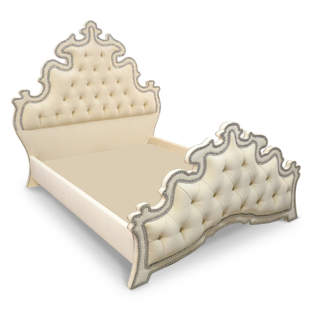 Haute House Home Percy Crystal Upholstered Bed