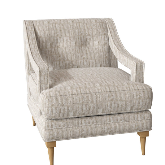 Perry Tufted Armchair Chair with Ottoman