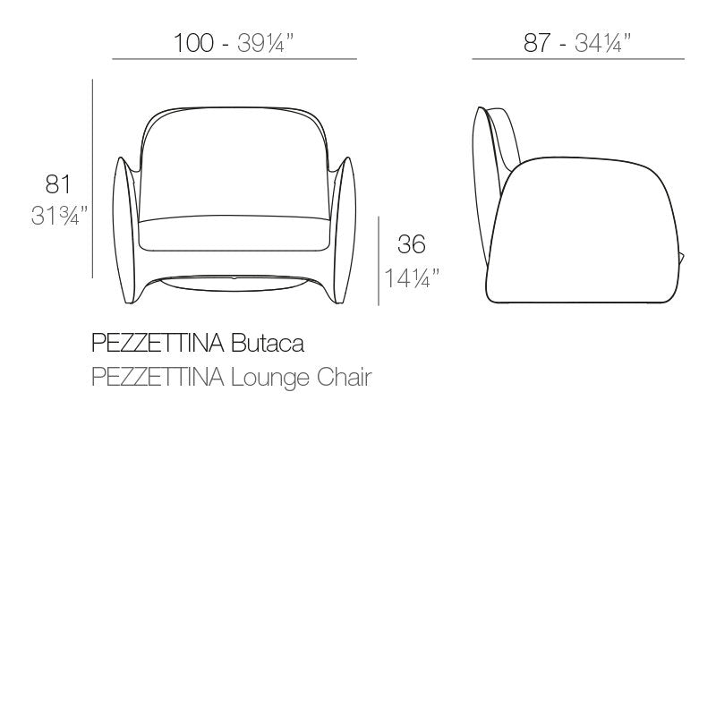 Pezzettina Patio Chair with Cushions