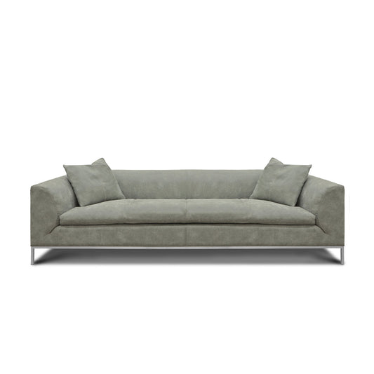 Eleanor Rigby Pia 107 Genuine Leather Tuxedo Arm Sofa