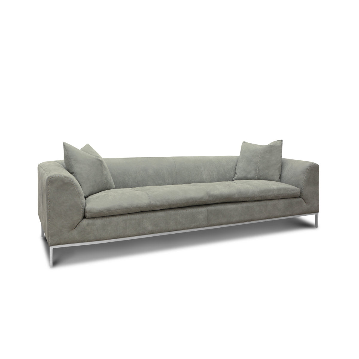 Eleanor Rigby Pia 107 Genuine Leather Tuxedo Arm Sofa