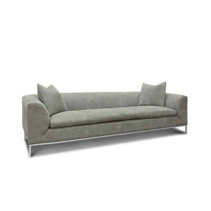 Eleanor Rigby Pia 107 Genuine Leather Tuxedo Arm Sofa