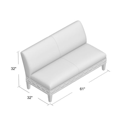 Duralee Pierce 61 Armless Loveseat