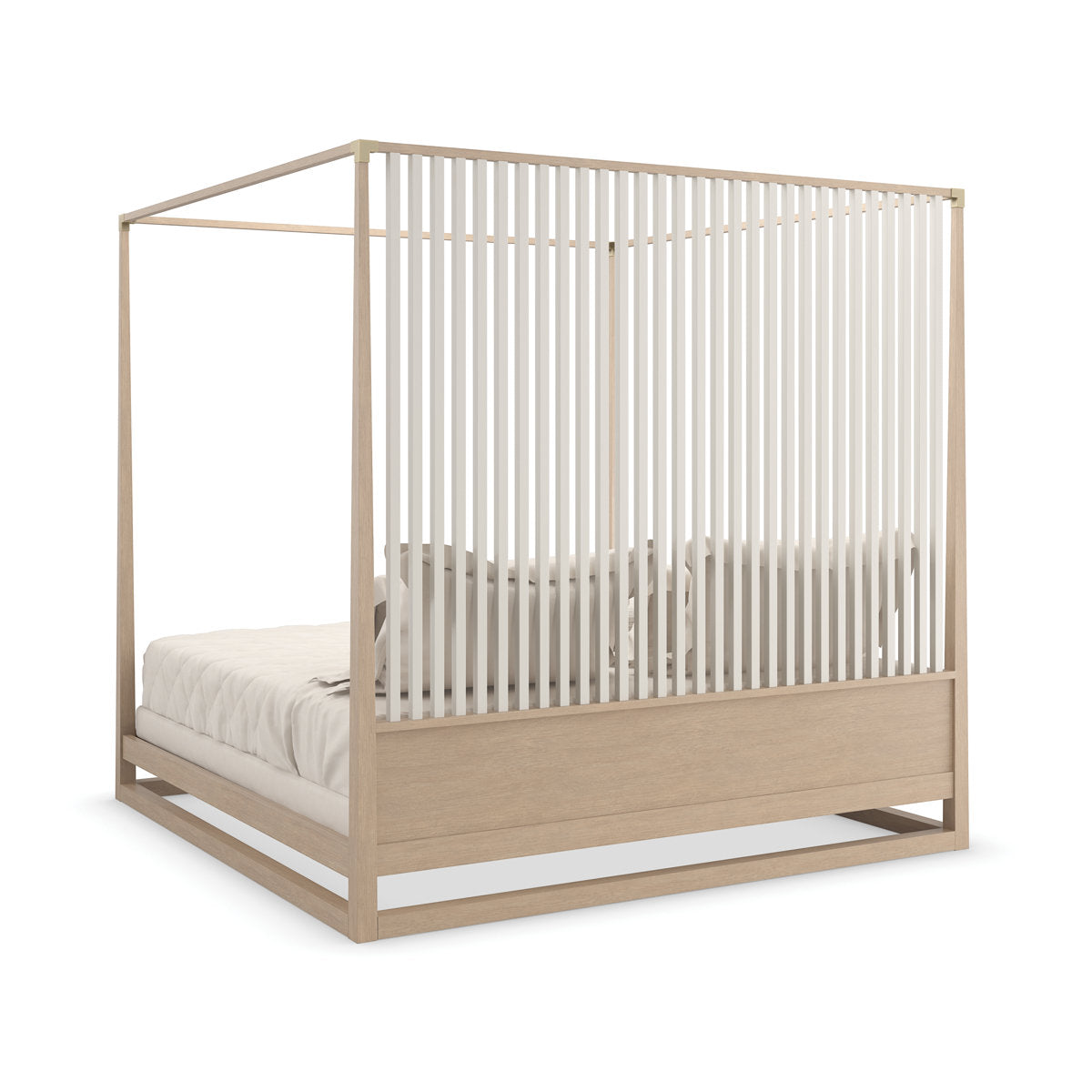 Caracole Pinstripe Solid Wood Bed